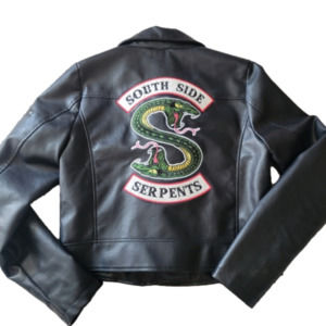 RIVERDALE South Side Serpents Faux Leather Jacket sz L - Like New